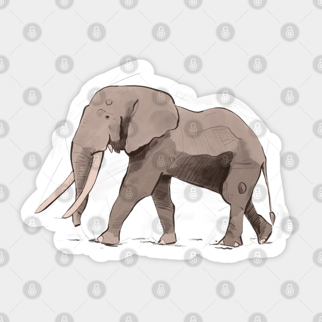 Walking elephant Sticker by Mimie20